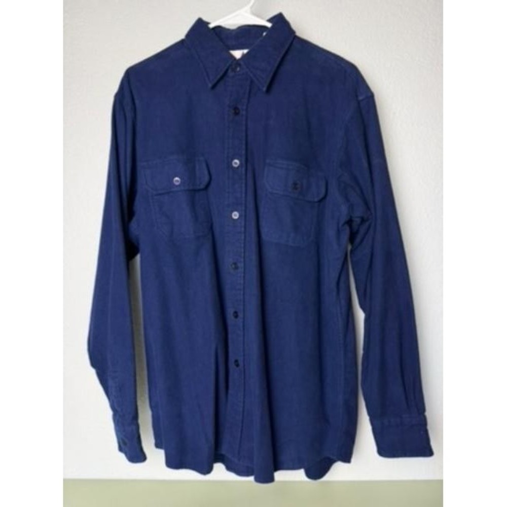 Vintage Holubar Flannel Shirt Mens XL Blue 100% Cotton Outdoor Hiking Camp